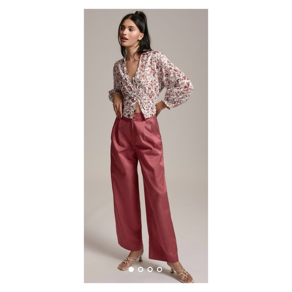 Anthropologie Tops - NWOT Anthropologie Smocked Buttondown Blouse  Size Small